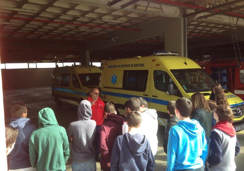 Visita de estudo aos Bombeiros Voluntários de Santana